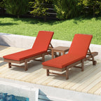 Cuscini per chaise longue da esterno Polytrends resistenti allo sbiadimento e adatti a tutte le stagioni - (set da 2)