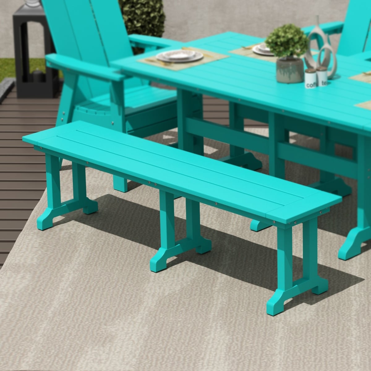 Panca da esterno Polytrends Laguna Hdpe All Weather Patio 65