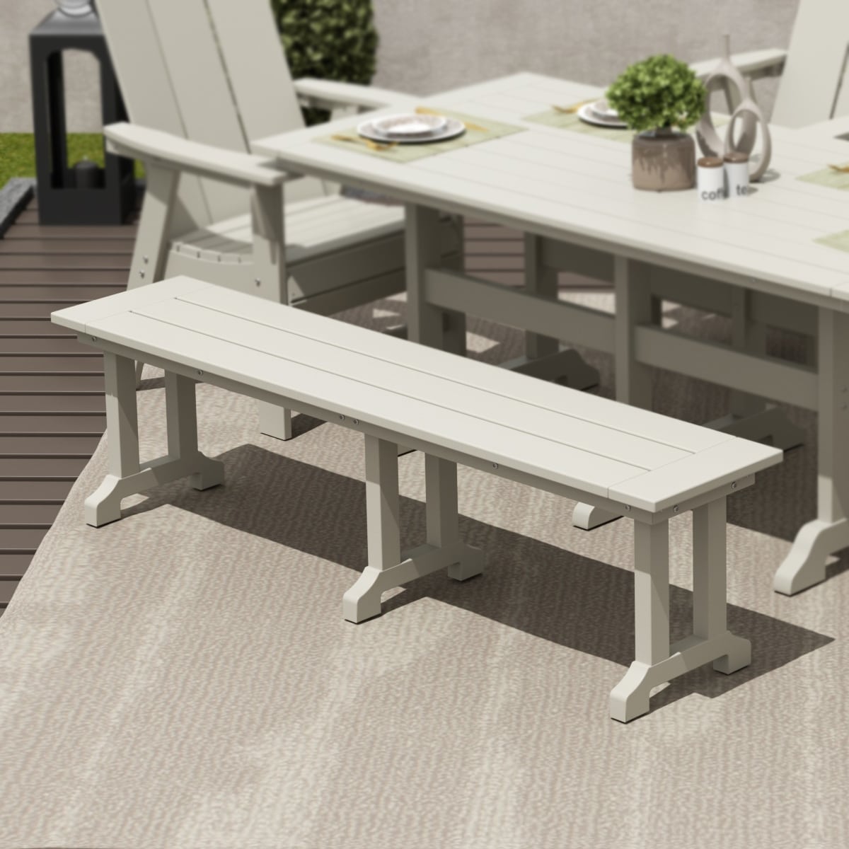 Panca da esterno Polytrends Laguna Hdpe All Weather Patio 65