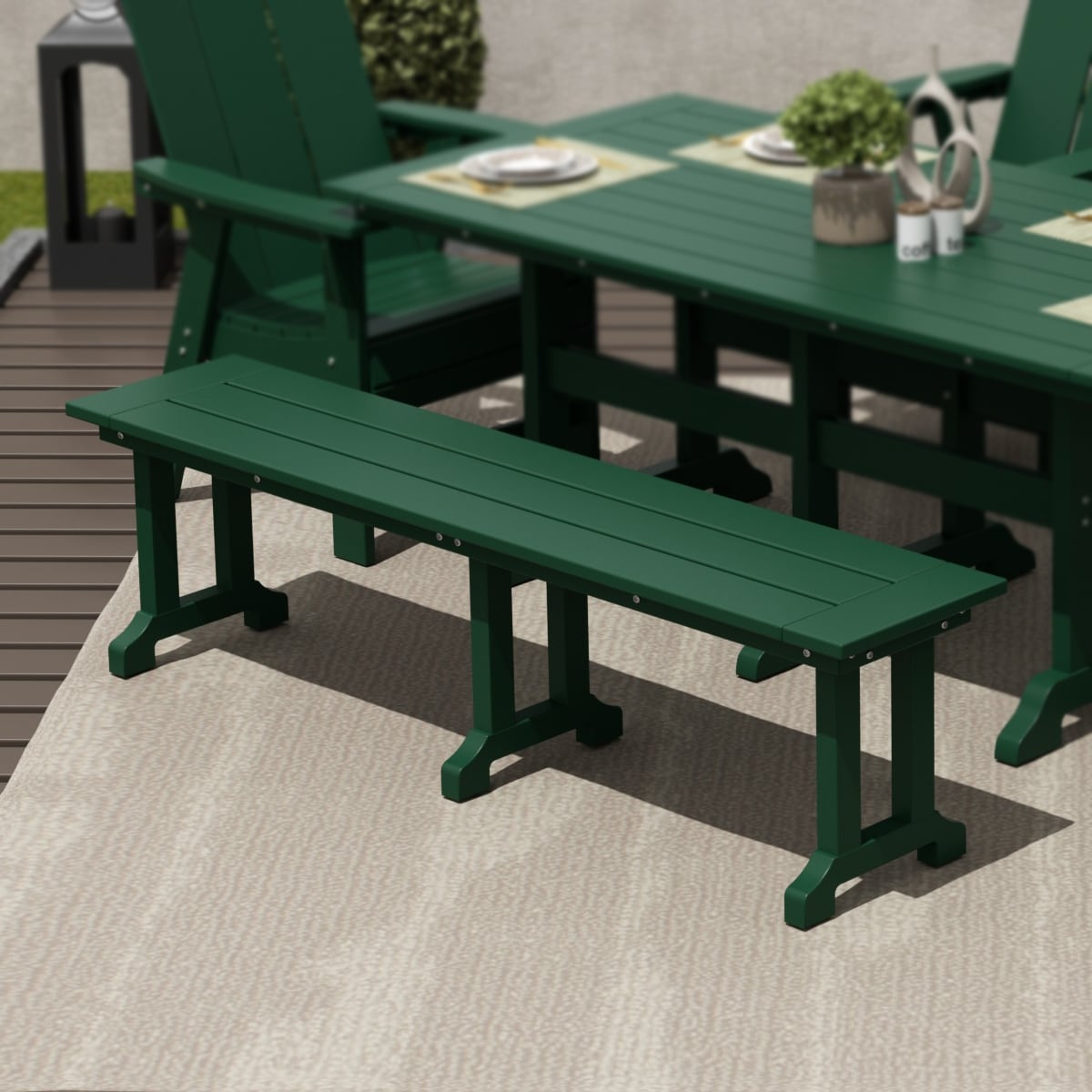 Panca da esterno Polytrends Laguna Hdpe All Weather Patio 65