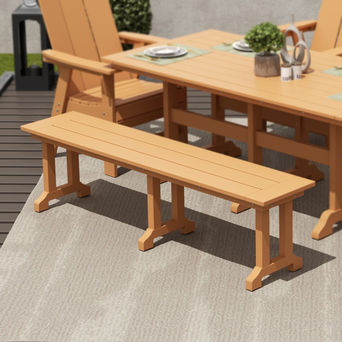 Panca da esterno Polytrends Laguna Hdpe All Weather Patio 65