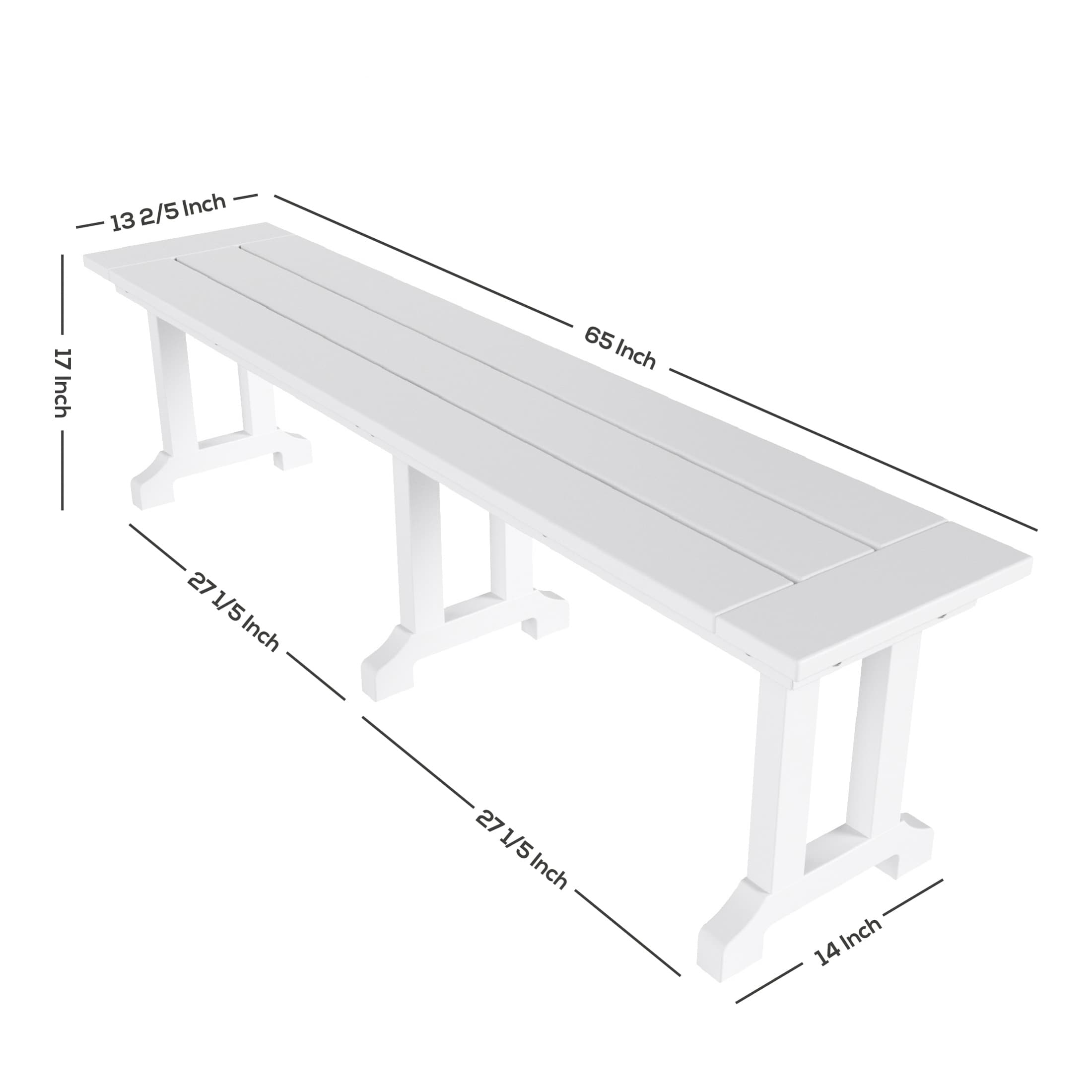 Panca da esterno Polytrends Laguna Hdpe All Weather Patio 65