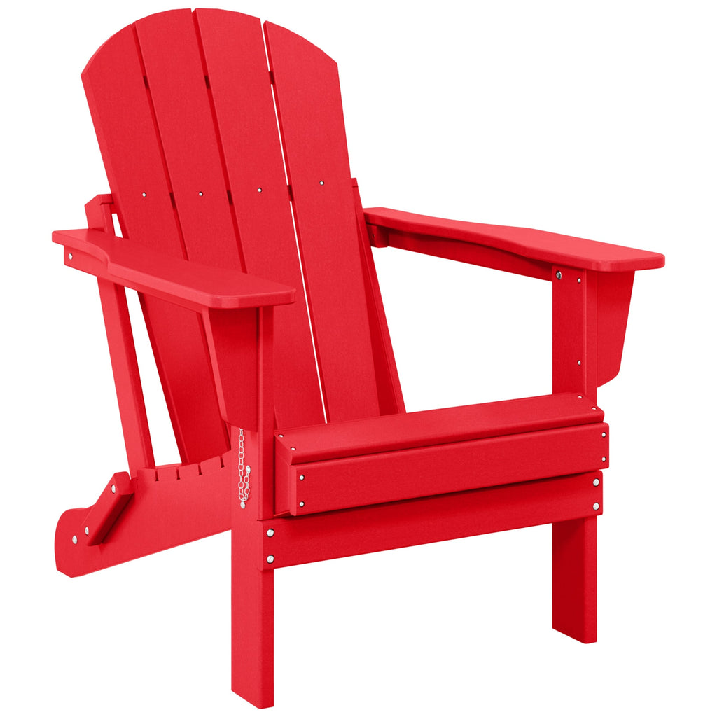 Sedia Adirondack pieghevole per esterni e patio, resistente allo sbiadimento e a tutte le condizioni atmosferiche, Polytrends Laguna