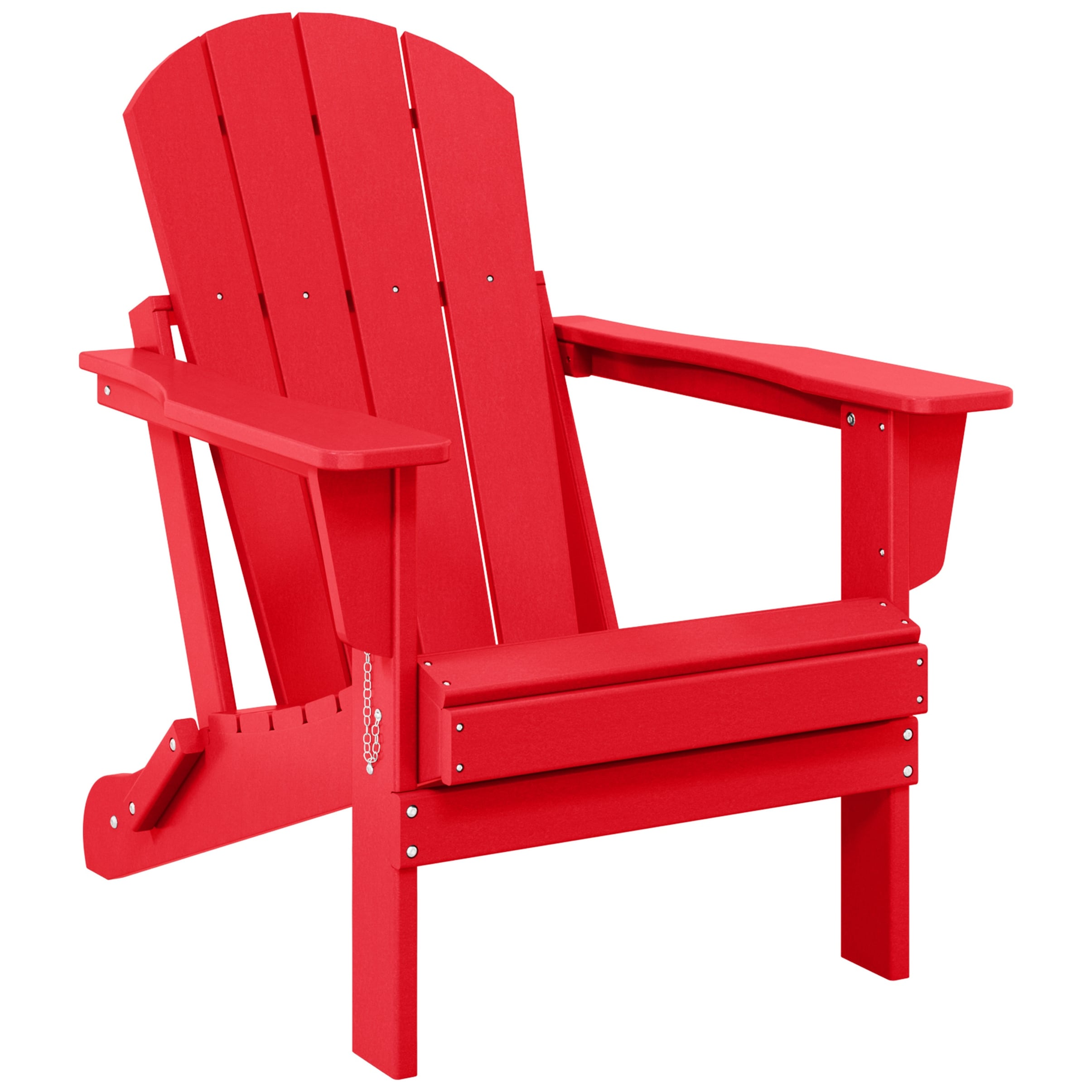 Sedia Adirondack pieghevole per esterni e patio, resistente allo sbiadimento e a tutte le condizioni atmosferiche, Polytrends Laguna