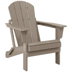Sedia Adirondack pieghevole per esterni e patio, resistente allo sbiadimento e a tutte le condizioni atmosferiche, Polytrends Laguna