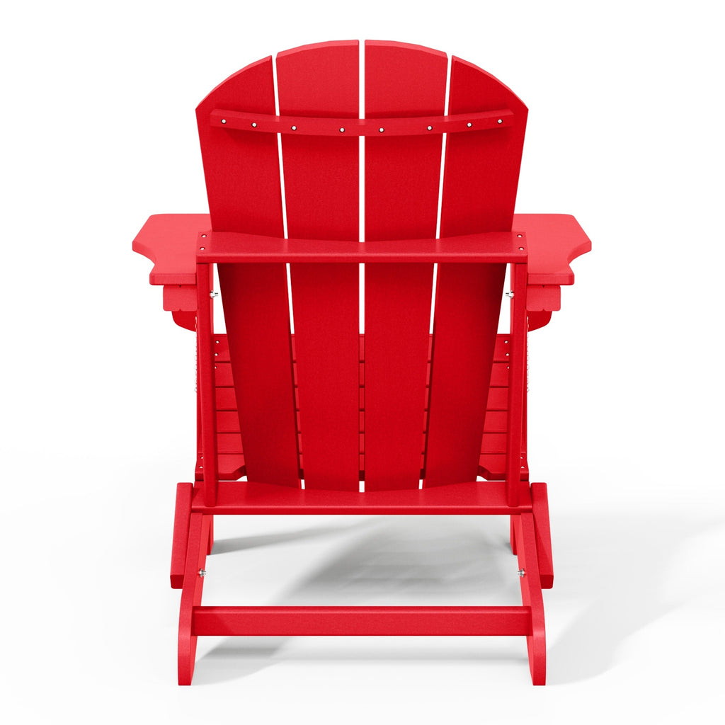 Sedia Adirondack pieghevole per esterni e patio, resistente allo sbiadimento e a tutte le condizioni atmosferiche, Polytrends Laguna