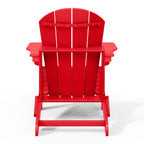 Sedia Adirondack pieghevole per esterni e patio, resistente allo sbiadimento e a tutte le condizioni atmosferiche, Polytrends Laguna