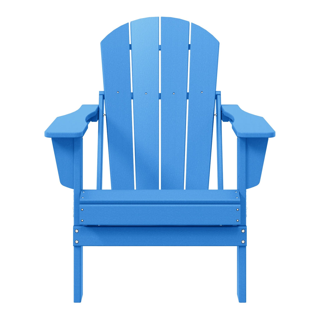 Sedia Adirondack pieghevole per esterni e patio, resistente allo sbiadimento e a tutte le condizioni atmosferiche, Polytrends Laguna