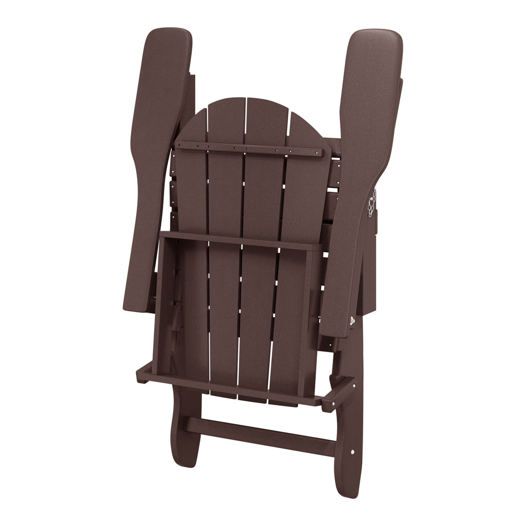 Sedia Adirondack pieghevole per esterni e patio, resistente allo sbiadimento e a tutte le condizioni atmosferiche, Polytrends Laguna