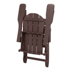 Sedia Adirondack pieghevole per esterni e patio, resistente allo sbiadimento e a tutte le condizioni atmosferiche, Polytrends Laguna