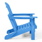 Sedia Adirondack pieghevole per esterni e patio, resistente allo sbiadimento e a tutte le condizioni atmosferiche, Polytrends Laguna