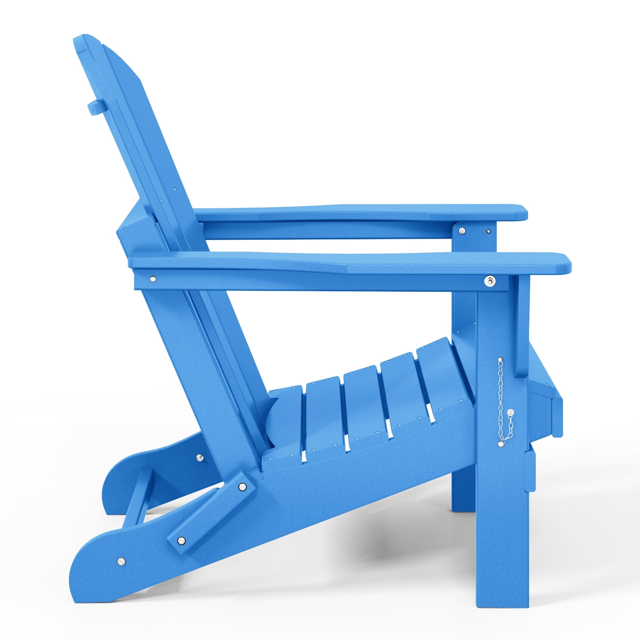 Sedia Adirondack pieghevole per esterni e patio, resistente allo sbiadimento e a tutte le condizioni atmosferiche, Polytrends Laguna