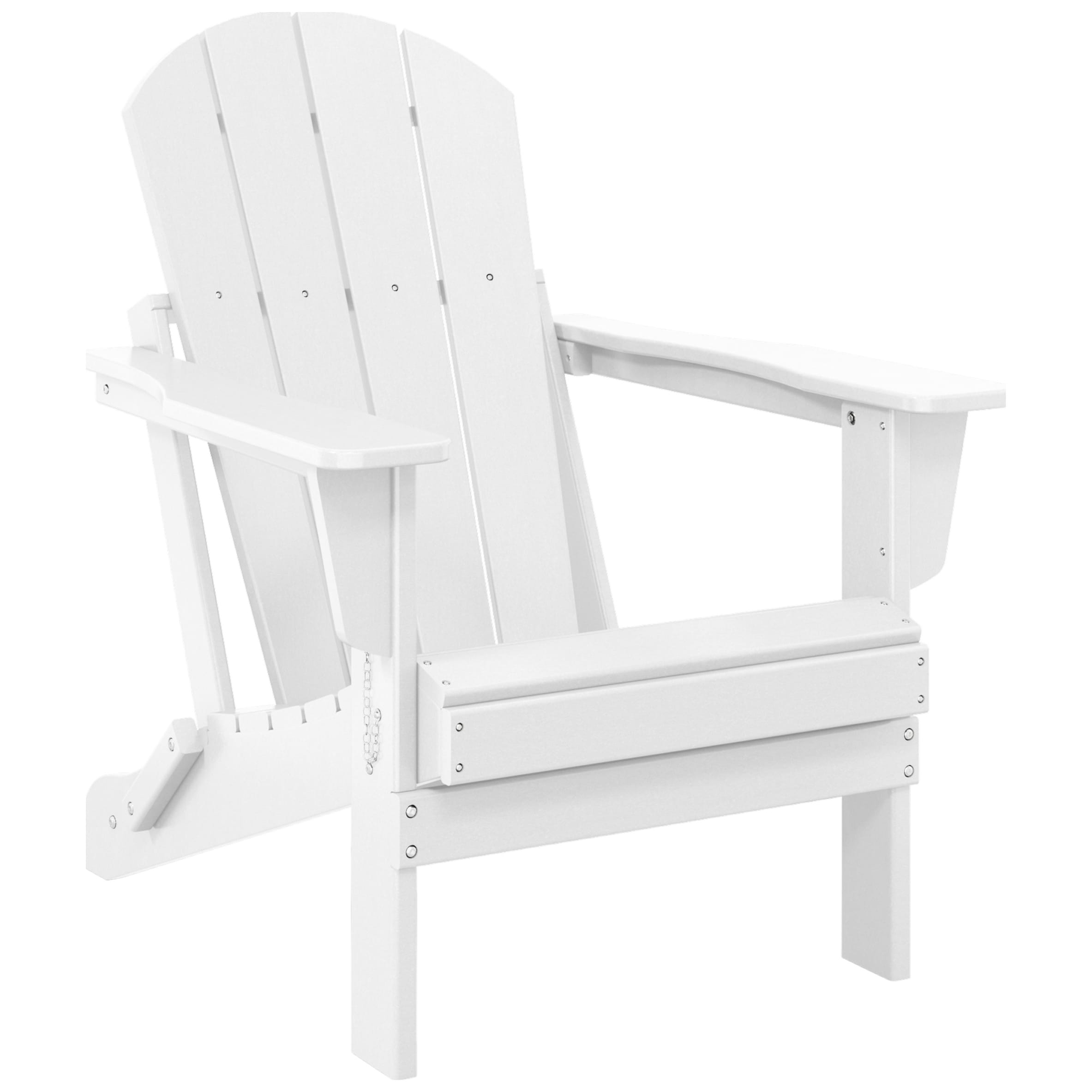Sedia Adirondack pieghevole per esterni e patio, resistente allo sbiadimento e a tutte le condizioni atmosferiche, Polytrends Laguna