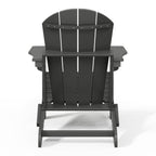 Sedia Adirondack pieghevole per esterni e patio, resistente allo sbiadimento e a tutte le condizioni atmosferiche, Polytrends Laguna