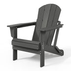 Sedia Adirondack pieghevole per esterni e patio, resistente allo sbiadimento e a tutte le condizioni atmosferiche, Polytrends Laguna