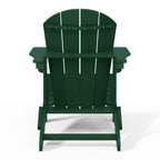 Sedia Adirondack pieghevole per esterni e patio, resistente allo sbiadimento e a tutte le condizioni atmosferiche, Polytrends Laguna