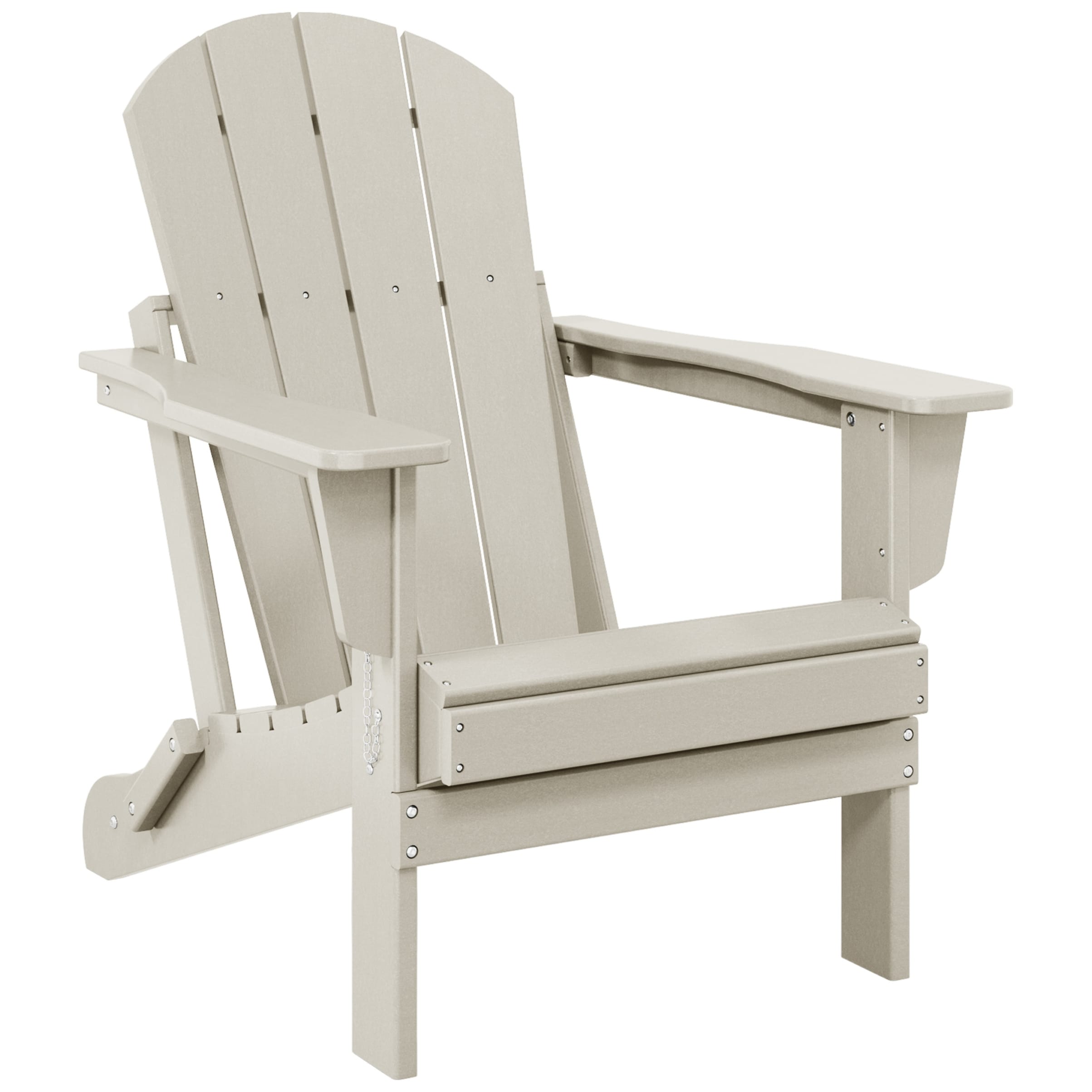 Sedia Adirondack pieghevole per esterni e patio, resistente allo sbiadimento e a tutte le condizioni atmosferiche, Polytrends Laguna
