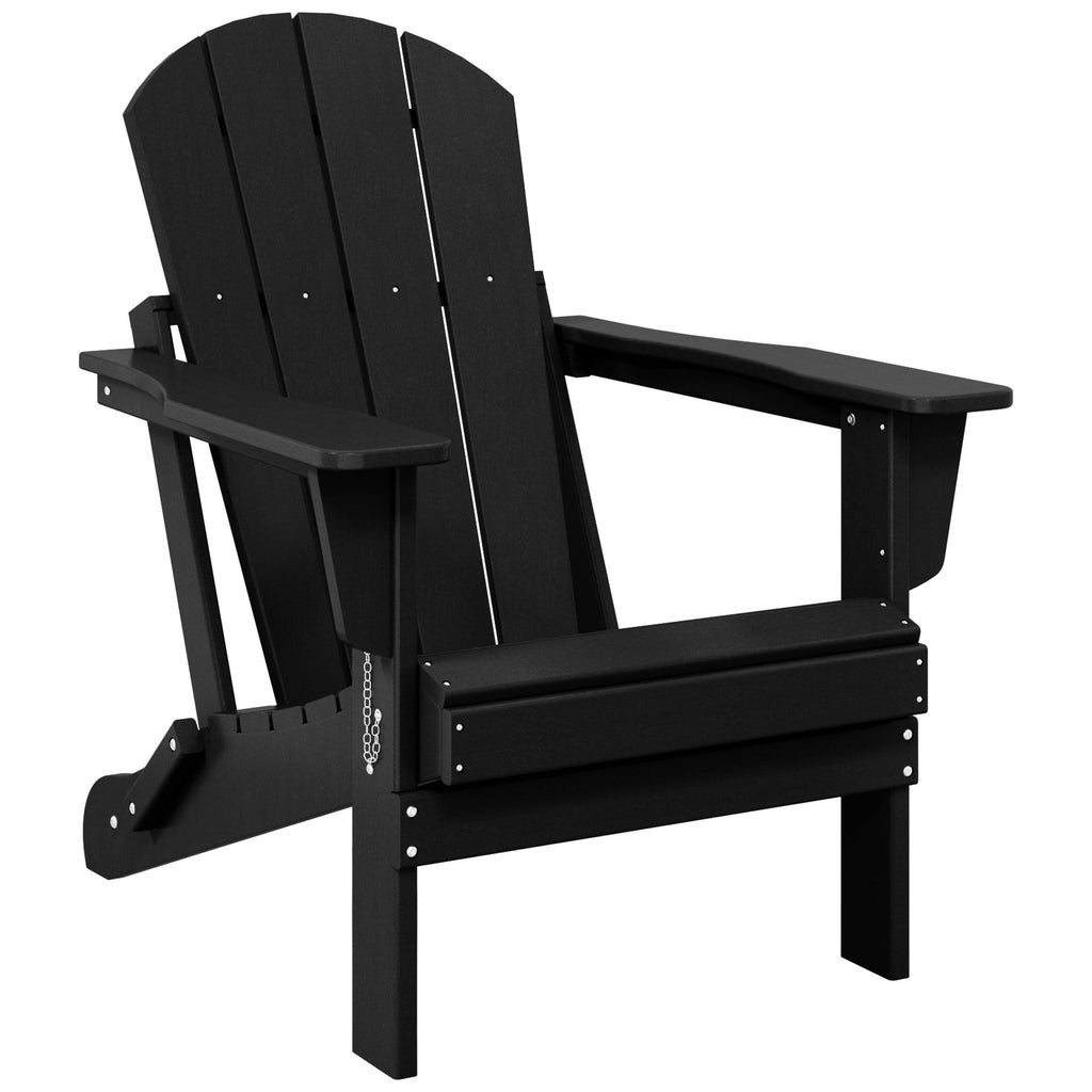 Sedia Adirondack pieghevole per esterni e patio, resistente allo sbiadimento e a tutte le condizioni atmosferiche, Polytrends Laguna