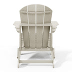 Sedia Adirondack pieghevole per esterni e patio, resistente allo sbiadimento e a tutte le condizioni atmosferiche, Polytrends Laguna