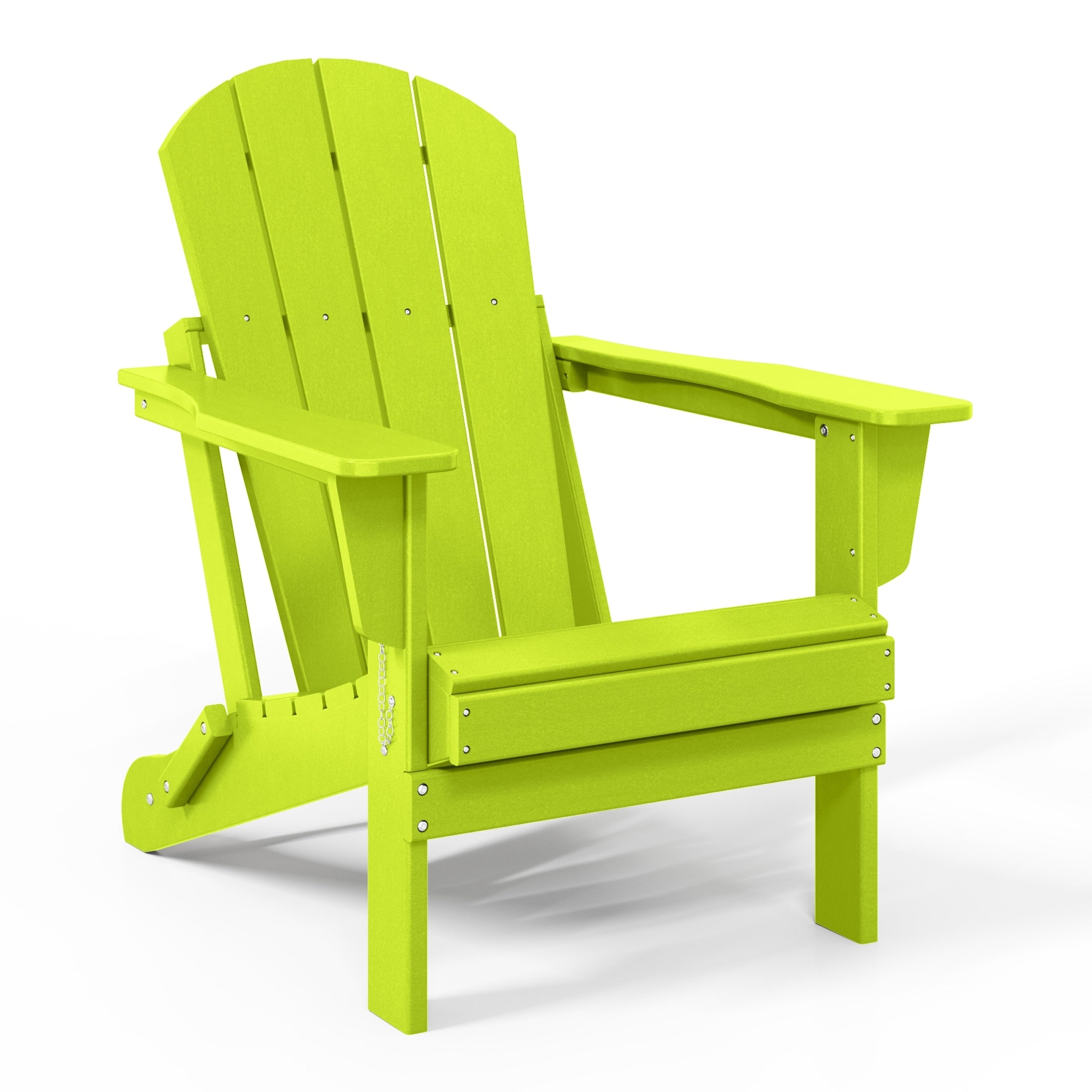 Sedia Adirondack pieghevole per esterni e patio, resistente allo sbiadimento e a tutte le condizioni atmosferiche, Polytrends Laguna