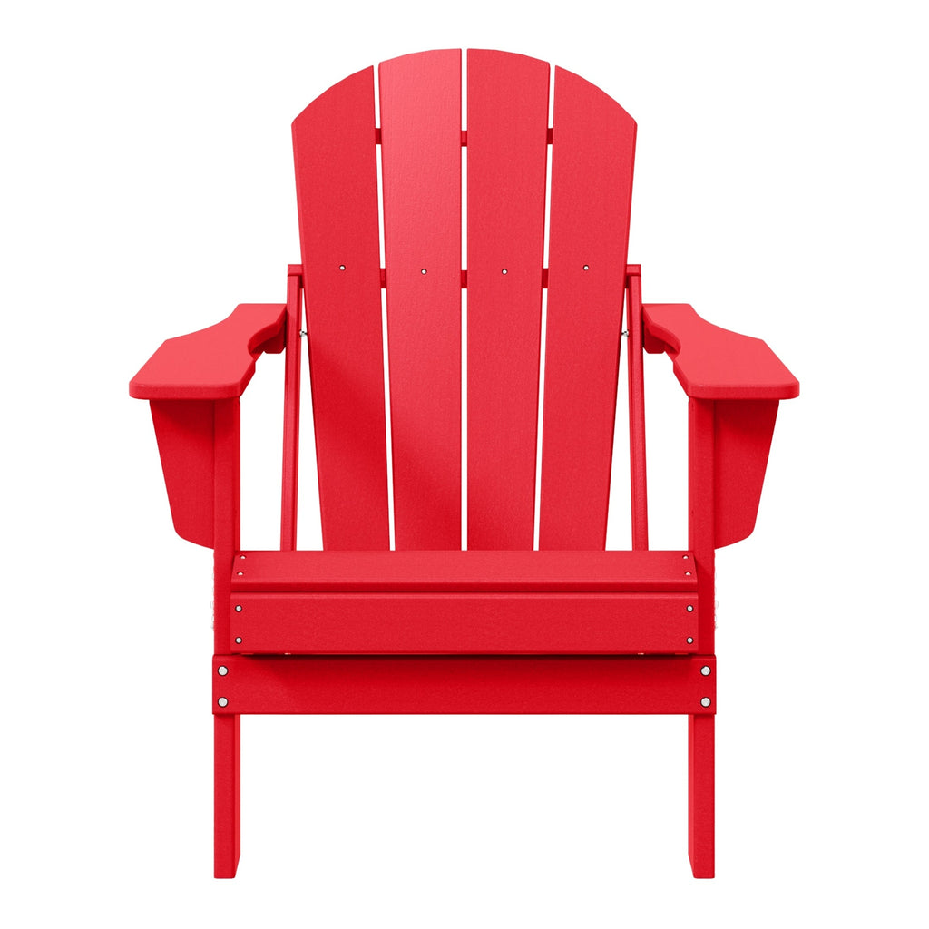 Sedia Adirondack pieghevole per esterni e patio, resistente allo sbiadimento e a tutte le condizioni atmosferiche, Polytrends Laguna