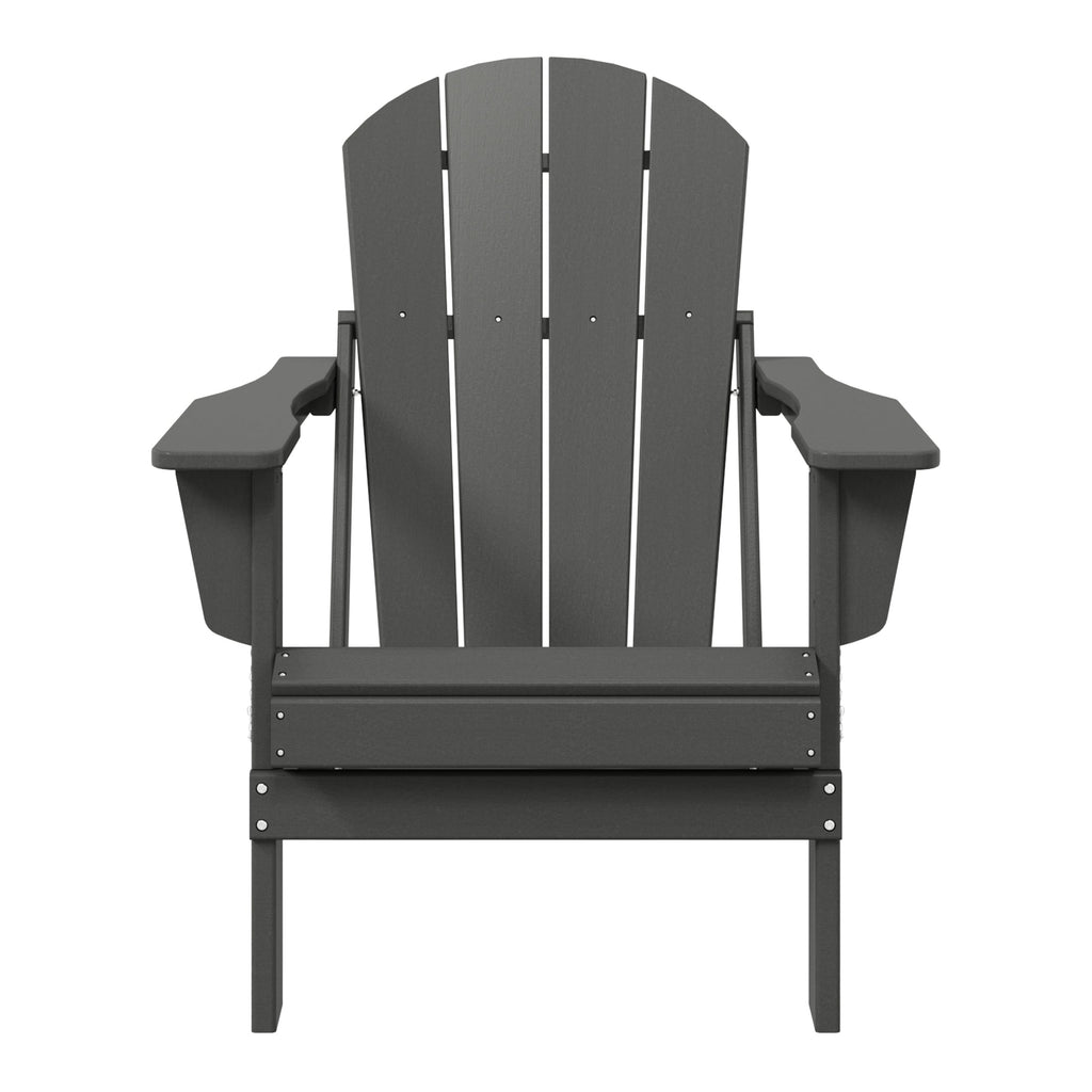 Sedia Adirondack pieghevole per esterni e patio, resistente allo sbiadimento e a tutte le condizioni atmosferiche, Polytrends Laguna