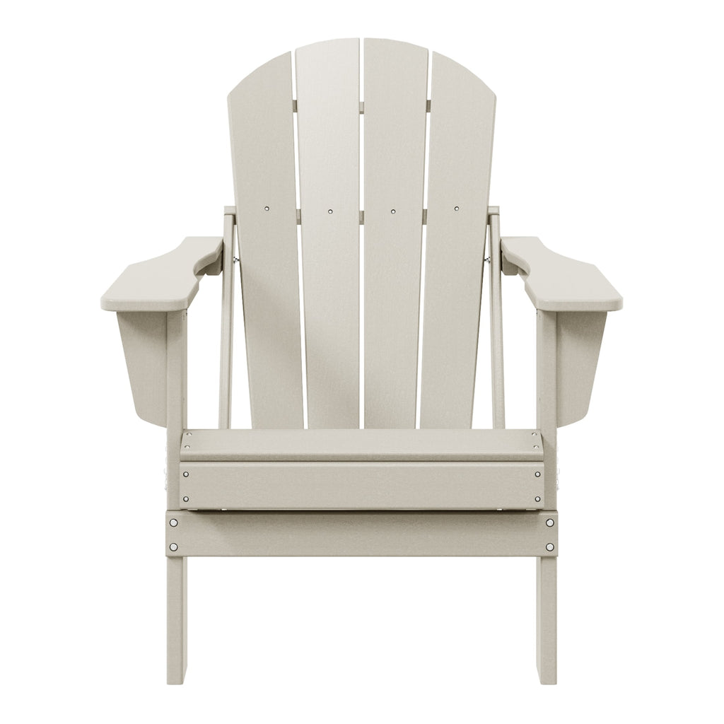 Sedia Adirondack pieghevole per esterni e patio, resistente allo sbiadimento e a tutte le condizioni atmosferiche, Polytrends Laguna