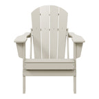 Sedia Adirondack pieghevole per esterni e patio, resistente allo sbiadimento e a tutte le condizioni atmosferiche, Polytrends Laguna