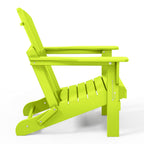 Sedia Adirondack pieghevole per esterni e patio, resistente allo sbiadimento e a tutte le condizioni atmosferiche, Polytrends Laguna