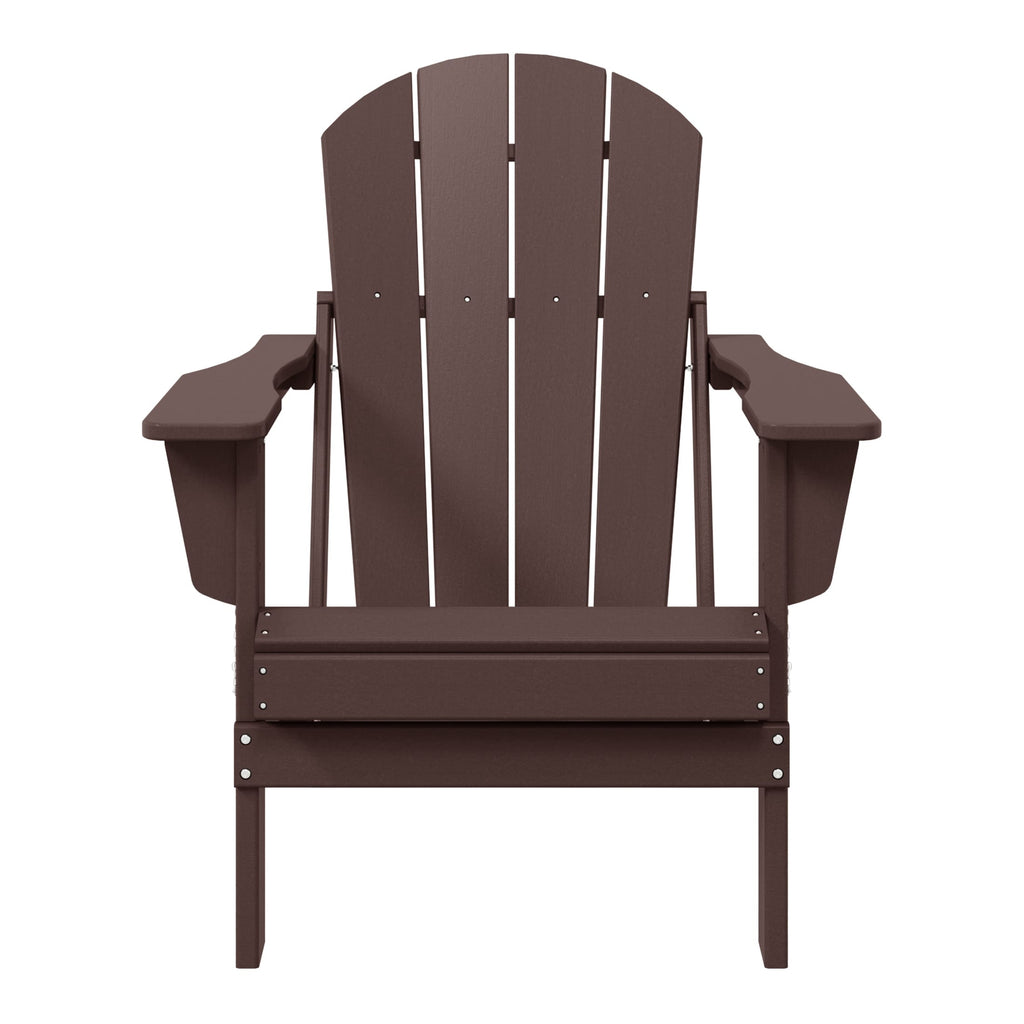 Sedia Adirondack pieghevole per esterni e patio, resistente allo sbiadimento e a tutte le condizioni atmosferiche, Polytrends Laguna