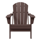 Sedia Adirondack pieghevole per esterni e patio, resistente allo sbiadimento e a tutte le condizioni atmosferiche, Polytrends Laguna