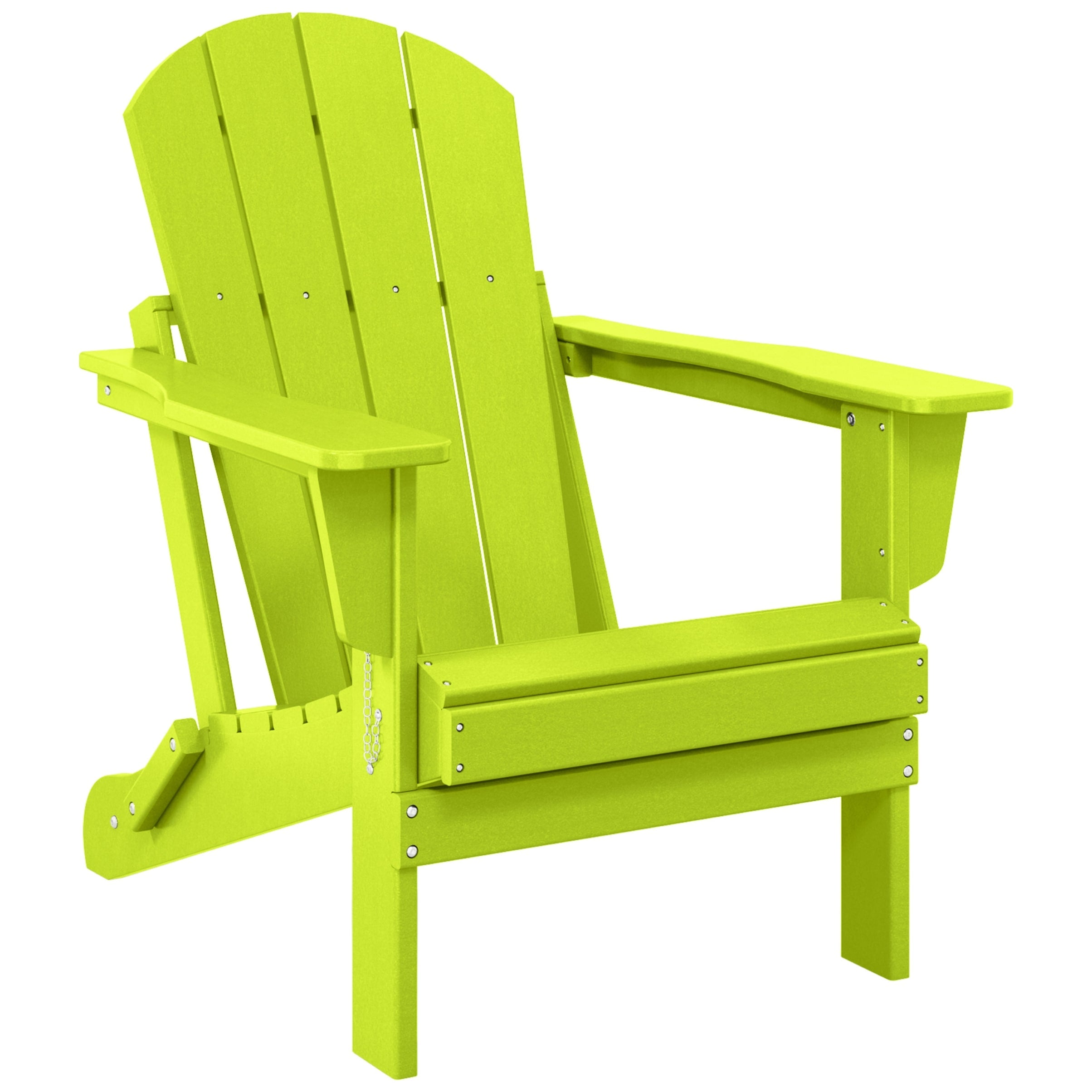 Sedia Adirondack pieghevole per esterni e patio, resistente allo sbiadimento e a tutte le condizioni atmosferiche, Polytrends Laguna
