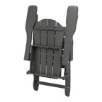 Sedia Adirondack pieghevole per esterni e patio, resistente allo sbiadimento e a tutte le condizioni atmosferiche, Polytrends Laguna