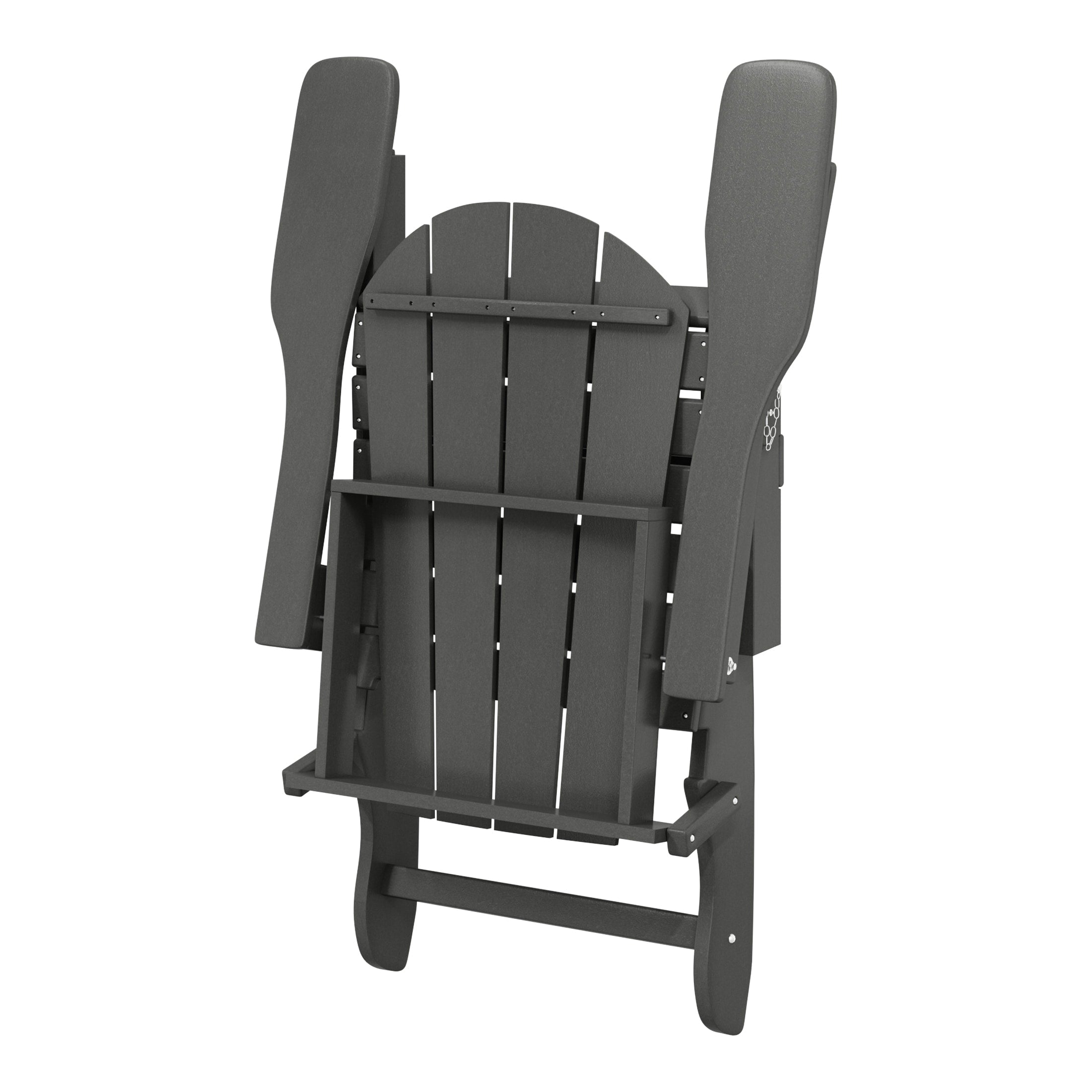 Sedia Adirondack pieghevole per esterni e patio, resistente allo sbiadimento e a tutte le condizioni atmosferiche, Polytrends Laguna