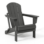 Sedia Adirondack pieghevole per esterni e patio, resistente allo sbiadimento e a tutte le condizioni atmosferiche, Polytrends Laguna