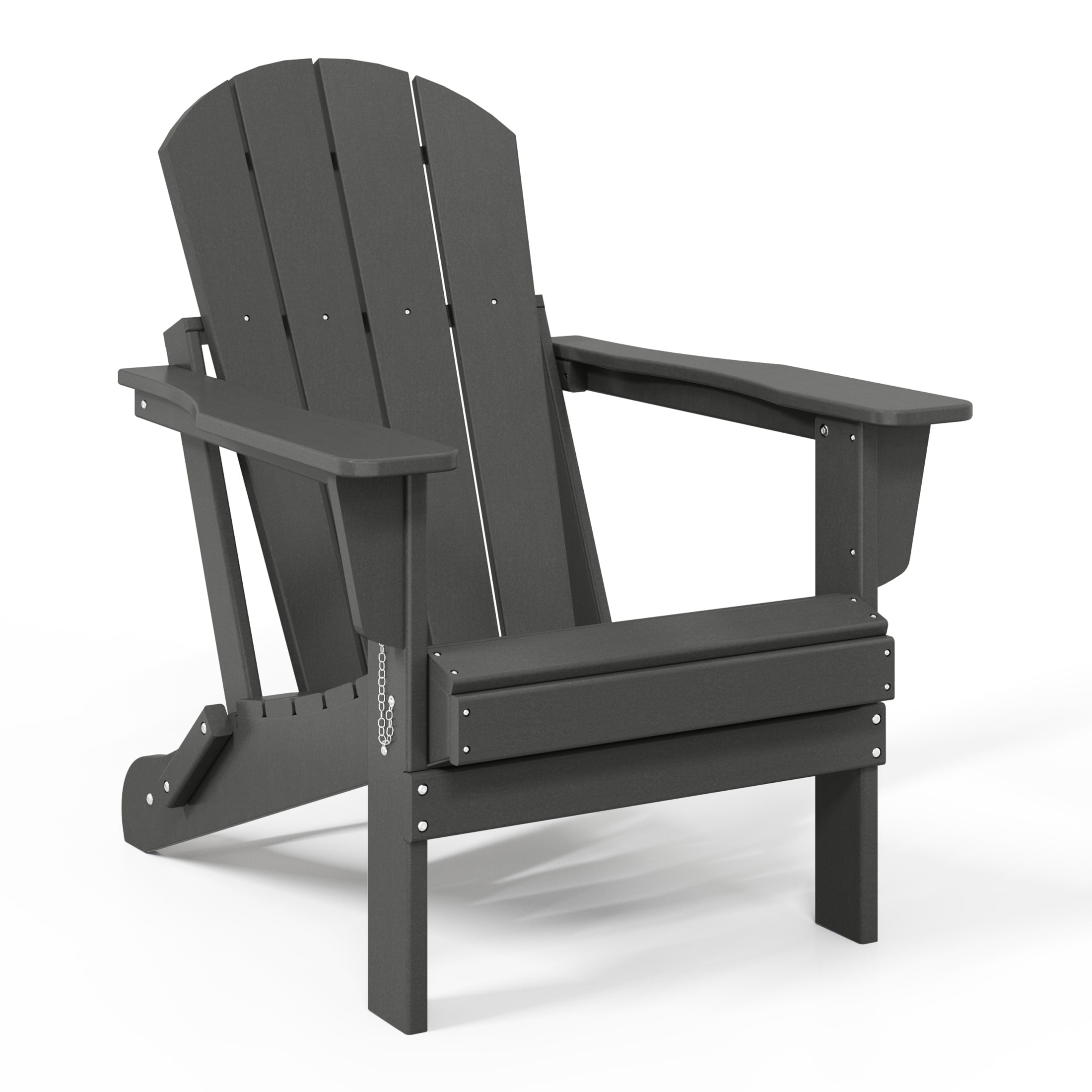 Sedia Adirondack pieghevole per esterni e patio, resistente allo sbiadimento e a tutte le condizioni atmosferiche, Polytrends Laguna