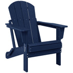 Sedia Adirondack pieghevole per esterni e patio, resistente allo sbiadimento e a tutte le condizioni atmosferiche, Polytrends Laguna