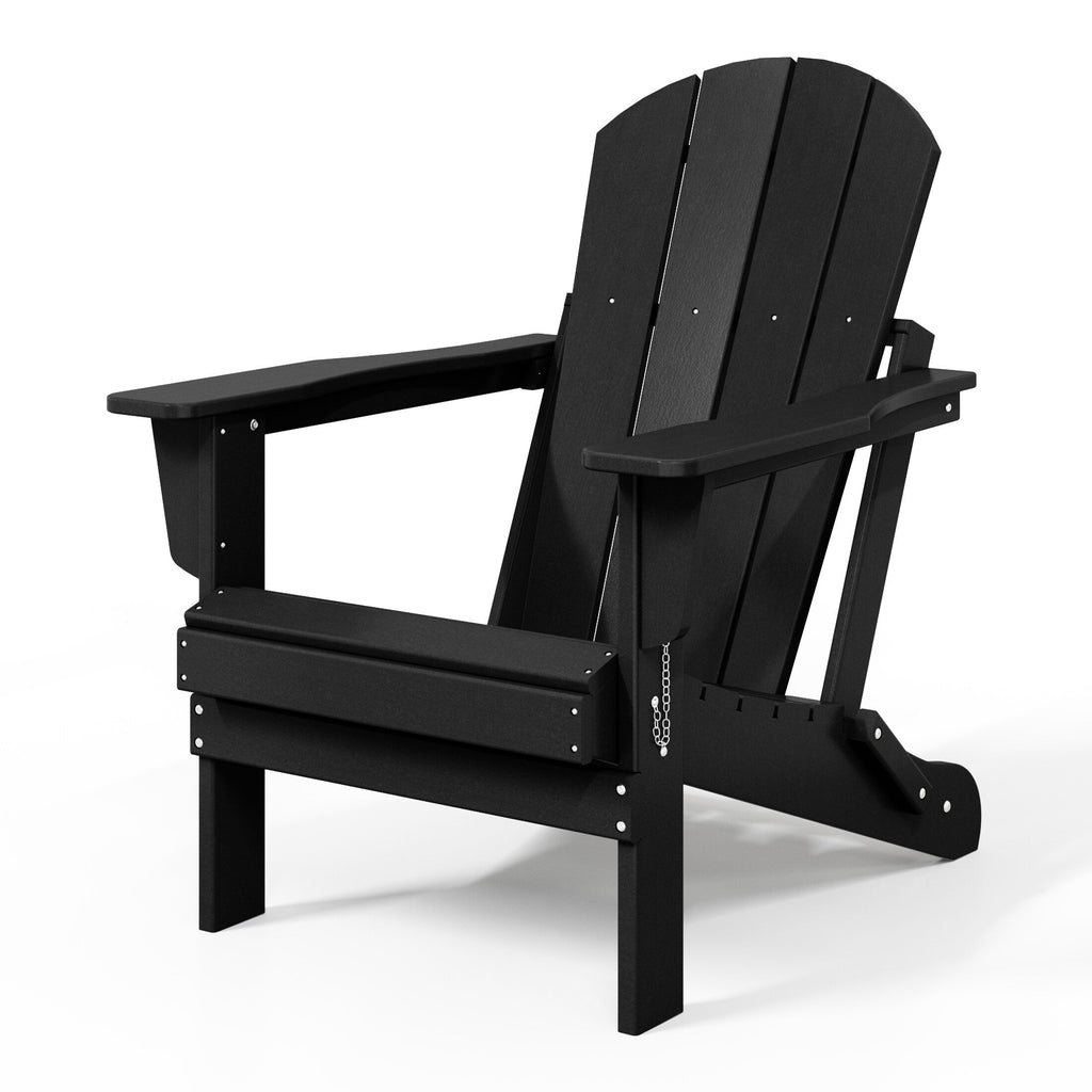 Sedia Adirondack pieghevole per esterni e patio, resistente allo sbiadimento e a tutte le condizioni atmosferiche, Polytrends Laguna