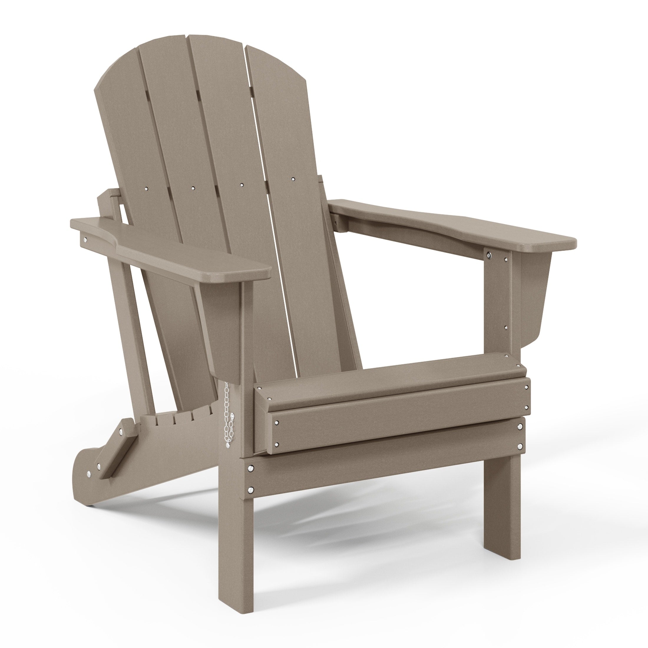 Sedia Adirondack pieghevole per esterni e patio, resistente allo sbiadimento e a tutte le condizioni atmosferiche, Polytrends Laguna