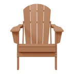 Sedia Adirondack pieghevole per esterni e patio, resistente allo sbiadimento e a tutte le condizioni atmosferiche, Polytrends Laguna