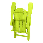 Sedia Adirondack pieghevole per esterni e patio, resistente allo sbiadimento e a tutte le condizioni atmosferiche, Polytrends Laguna