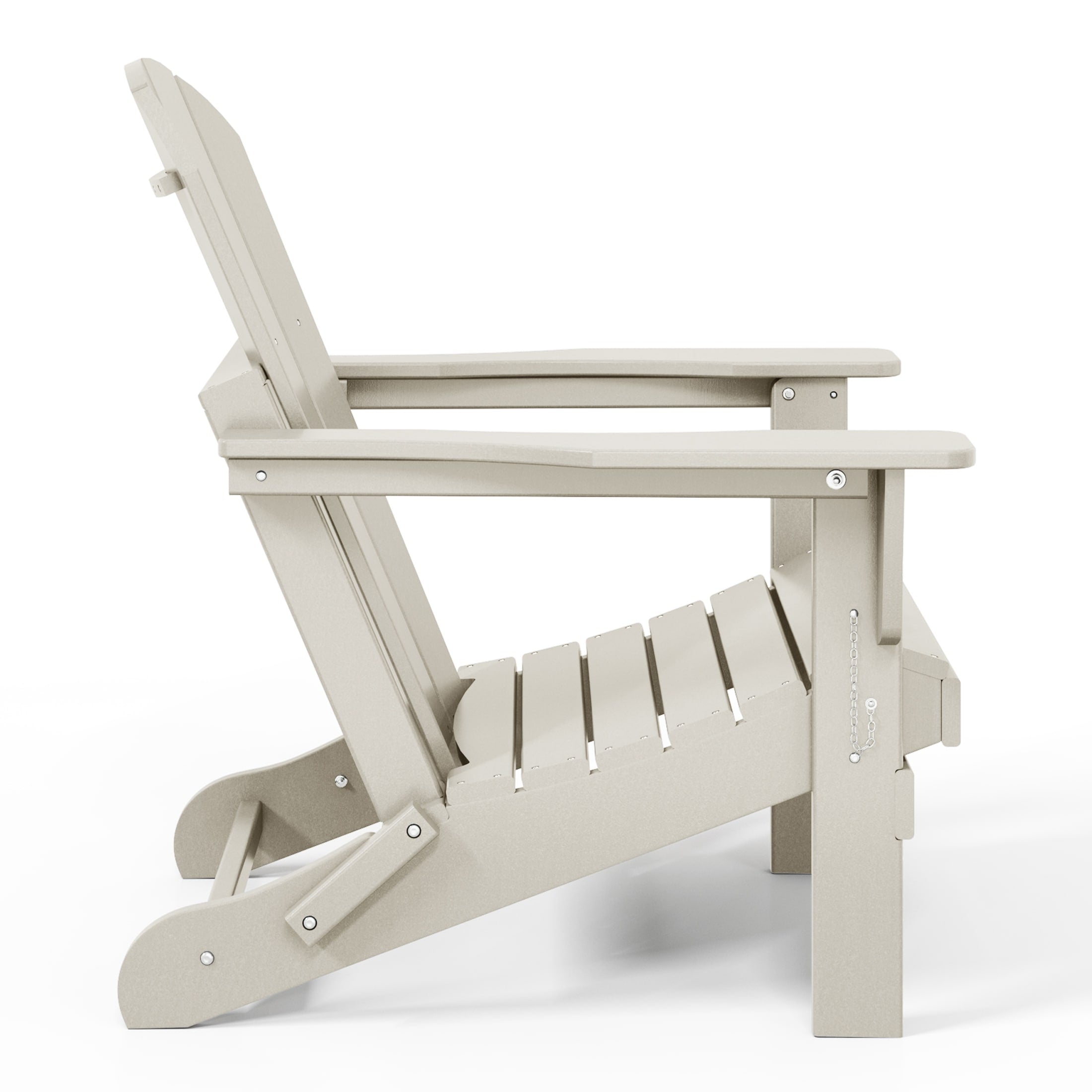 Sedia Adirondack pieghevole per esterni e patio, resistente allo sbiadimento e a tutte le condizioni atmosferiche, Polytrends Laguna