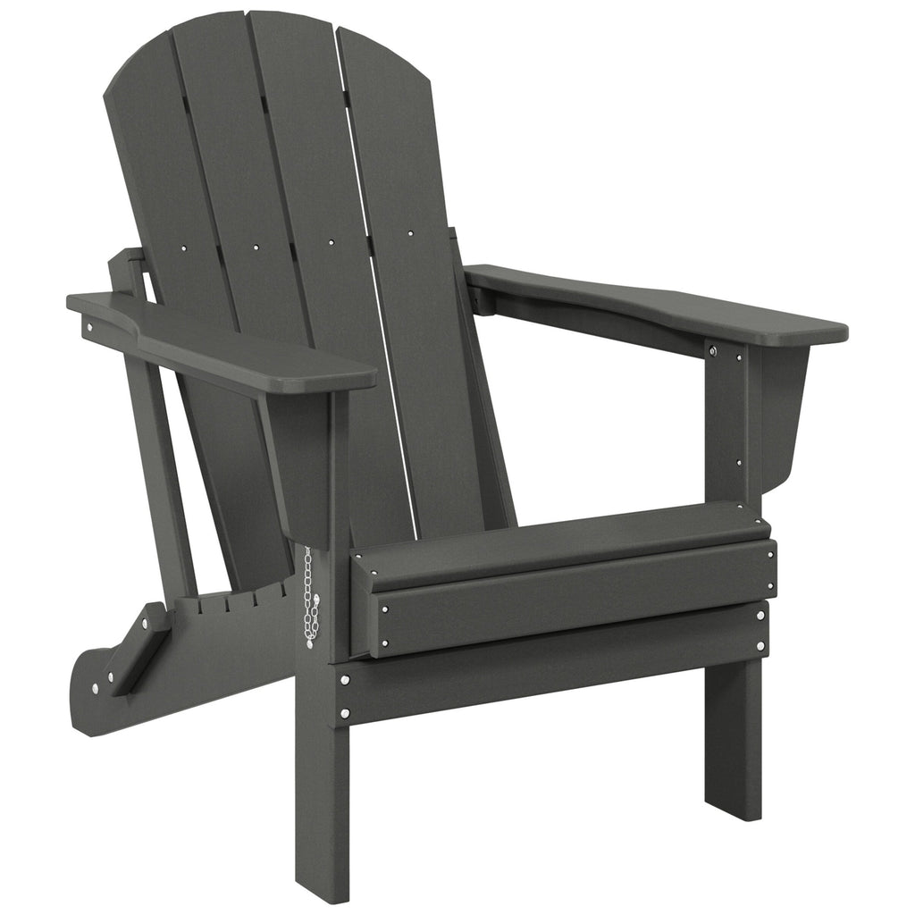 Sedia Adirondack pieghevole per esterni e patio, resistente allo sbiadimento e a tutte le condizioni atmosferiche, Polytrends Laguna