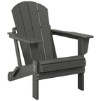 Sedia Adirondack pieghevole per esterni e patio, resistente allo sbiadimento e a tutte le condizioni atmosferiche, Polytrends Laguna