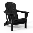 Sedia Adirondack pieghevole per esterni e patio, resistente allo sbiadimento e a tutte le condizioni atmosferiche, Polytrends Laguna
