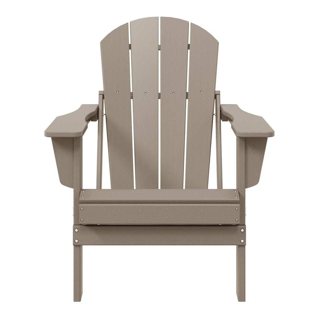 Sedia Adirondack pieghevole per esterni e patio, resistente allo sbiadimento e a tutte le condizioni atmosferiche, Polytrends Laguna