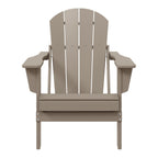 Sedia Adirondack pieghevole per esterni e patio, resistente allo sbiadimento e a tutte le condizioni atmosferiche, Polytrends Laguna