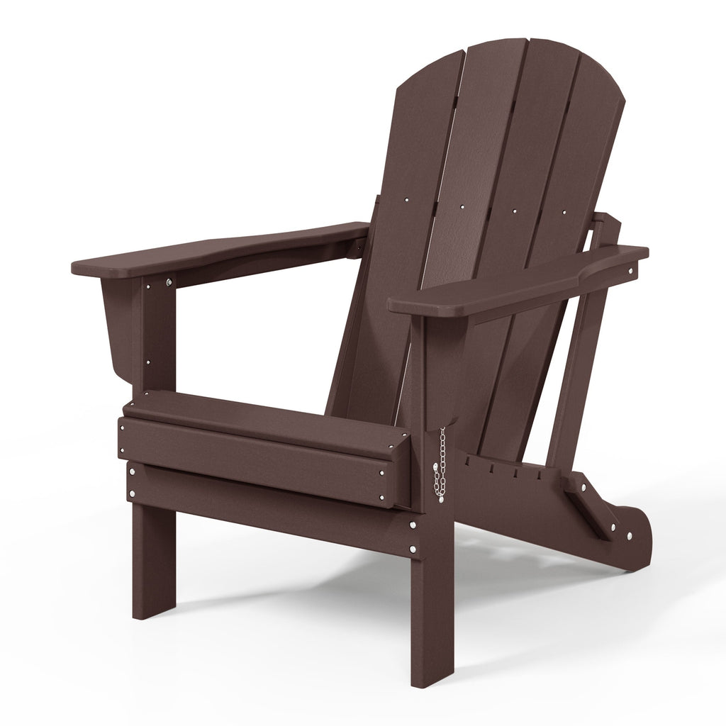 Sedia Adirondack pieghevole per esterni e patio, resistente allo sbiadimento e a tutte le condizioni atmosferiche, Polytrends Laguna