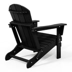 Sedia Adirondack pieghevole per esterni e patio, resistente allo sbiadimento e a tutte le condizioni atmosferiche, Polytrends Laguna
