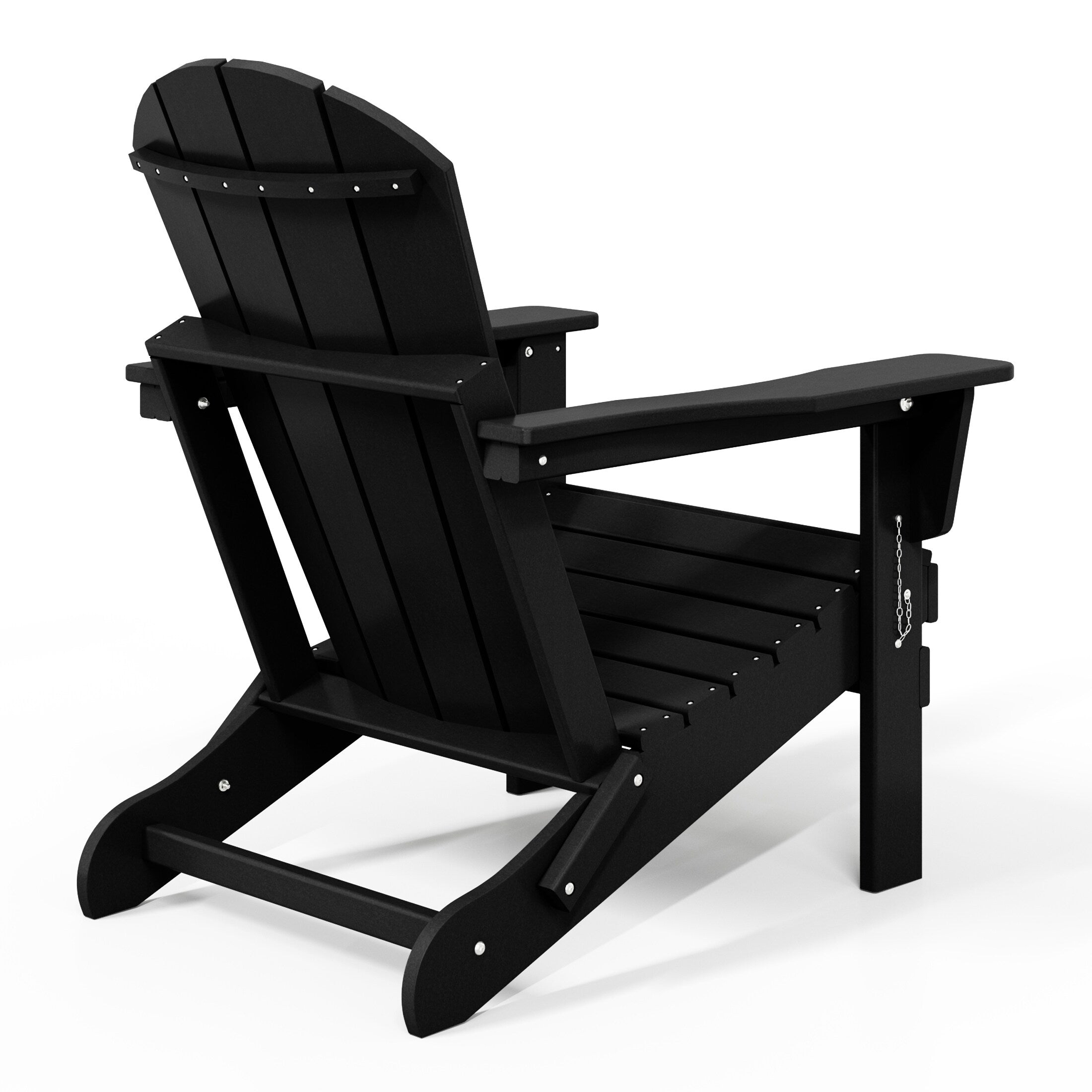 Sedia Adirondack pieghevole per esterni e patio, resistente allo sbiadimento e a tutte le condizioni atmosferiche, Polytrends Laguna